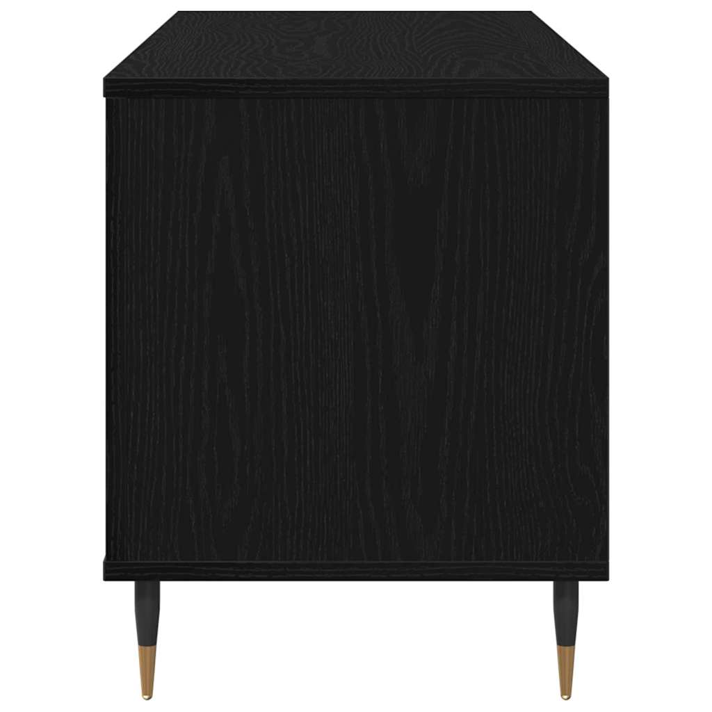 Record Cabinet Black oak 100 x 38 x 48 cm Engineered Wood
